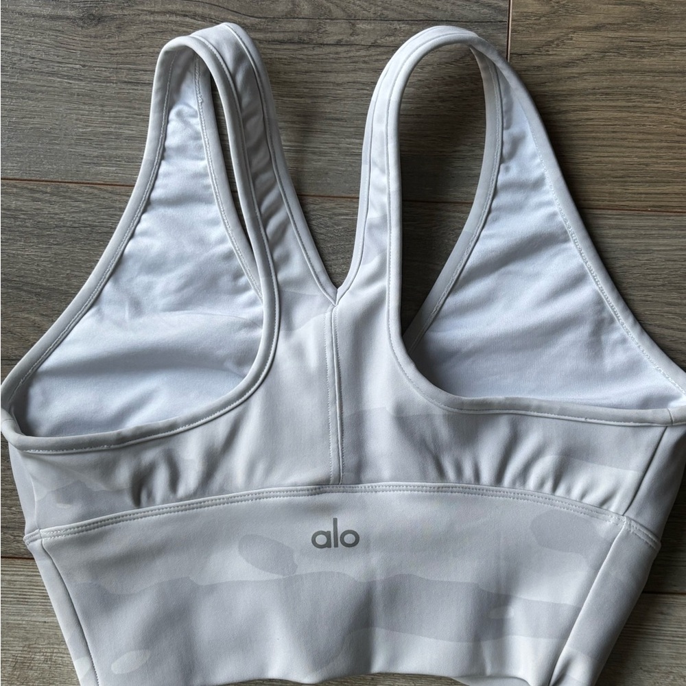 ALO Yoga White Sports Bra - Picture 3 of 3